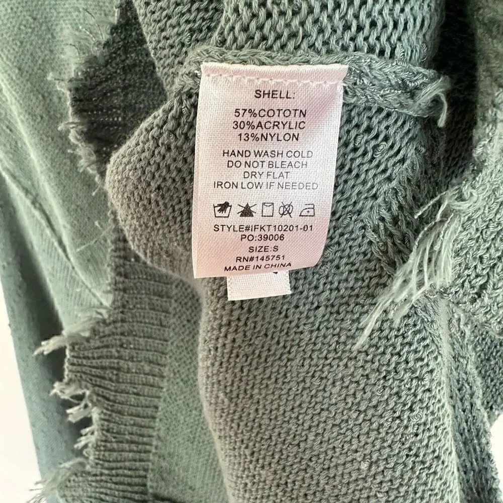 Fantastic Fawn Oversized Chewed Hem Hooded Sweater